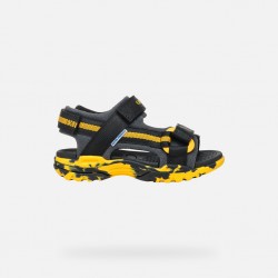 GEOX ΑΓΟΡΙ ΠΕΔΙΛΟ  J450RE 01411 C0054 ΜΑΥΡΟ ΚΙΤΡΙΝΟ